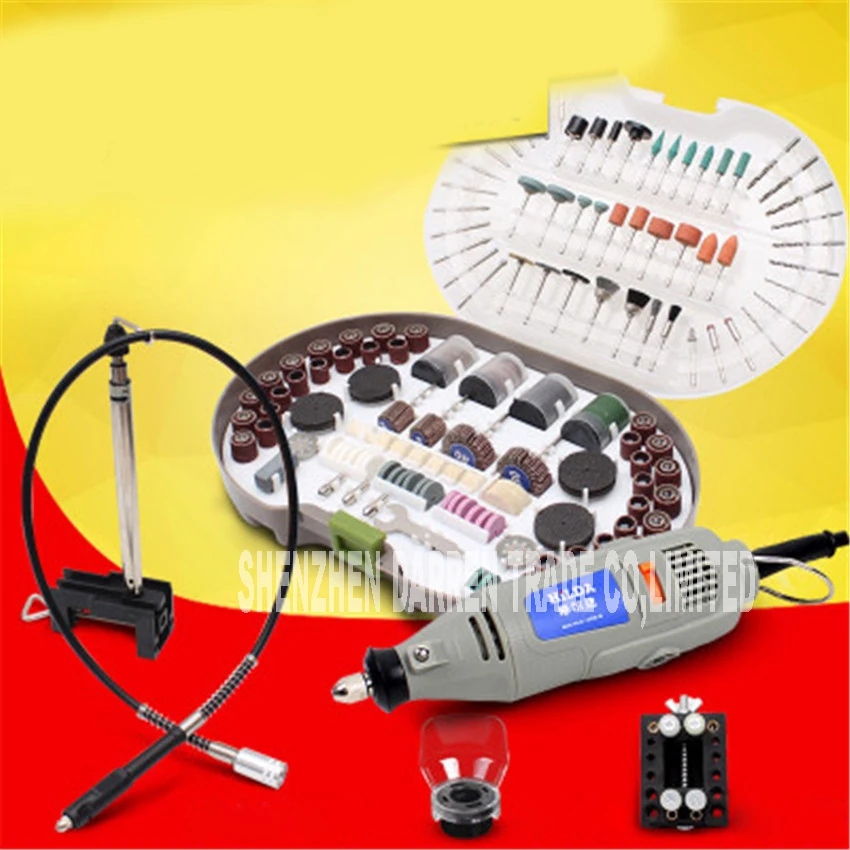 HLD-180W-B البسيطة الحفر 220V 180W يموت طاحونة متغير سرعة الروتاري أداة مع قبضة مرفق و مرنة رمح وكماليات