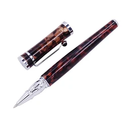 Fuliwen Celluloid Rollerball Pen with Refill , Maple Leaf Coffee Fashion Writing Pen Business Office Home School Supplies