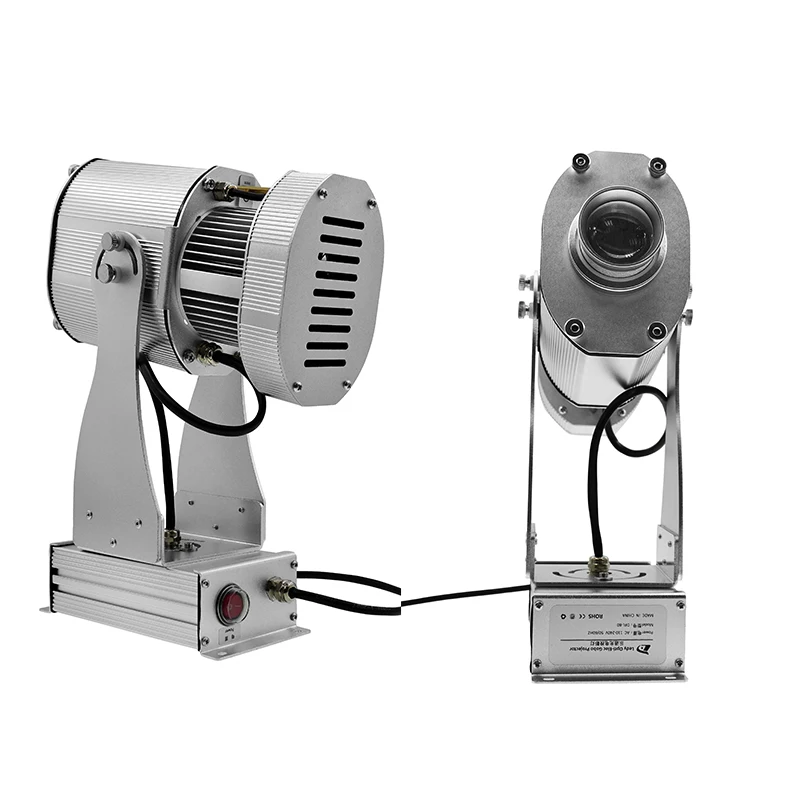 Aluminum Alloy Silver OUTDOOR 4500Lumens Gobo Projector Waterproof 40W Single Static Custom Image LED Logo Projector Lighting