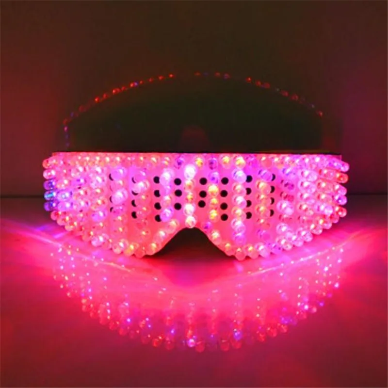 Full Color Led Luminous Glasses Can Change 7 Colors Flashing Halloween Party Mask Light Up Eyewear For DJ Club Stage Show