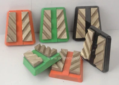 كتل طحن حدوة الحصان المعدنية الملحومة بالألماس مقاس 4 بوصات | أدوات منصات الطحن 105 مم لطحن السطح الخشن #2