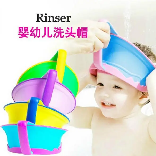 Safe Shampoo baby Shower Cap Bathing Bath Protect Soft Cap Hat For Baby Children Kids Gorro de ducha Tonsee ss1835