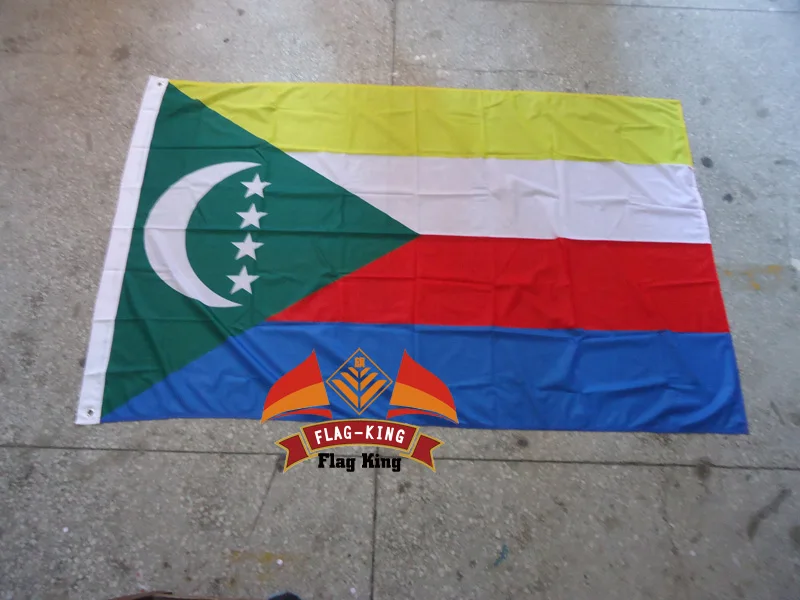 The Comoros National flag, The Comoros Country banner, 100% polyster,Digital printing,90*150CM size