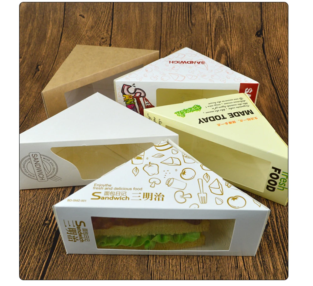 12 x 12 x 6.5 cm 100 pieces disposable cake box household Sandwich box