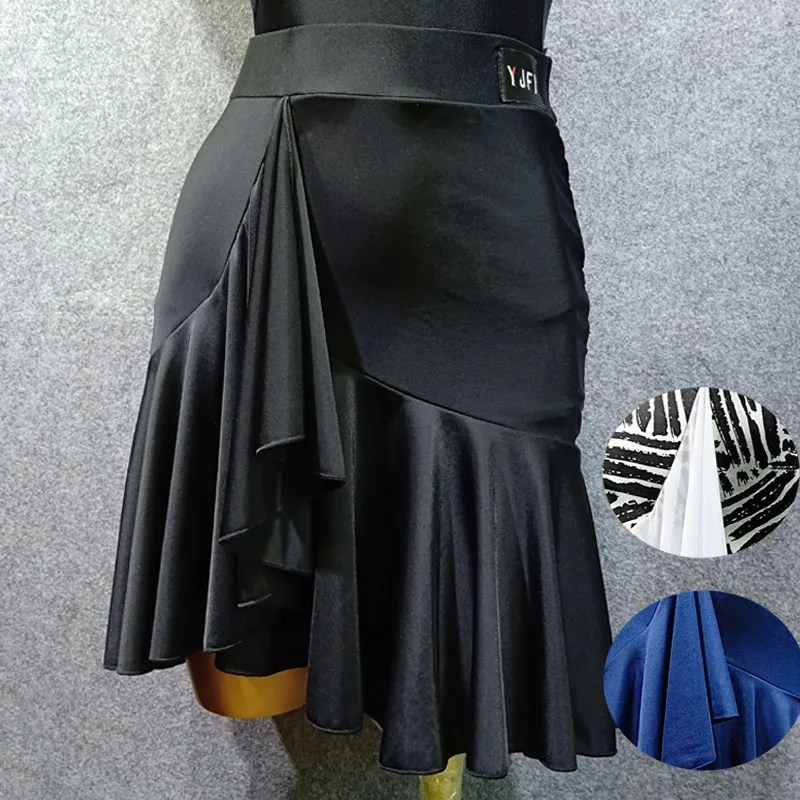 Falda De baile latino Irregular para mujer, Vestido De Flecos, Flamenco, Rumba/Samba/vaquero, VDB502