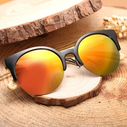 2025 Cat Eye Bamboo Round Sunglasses For Men/Women Wooden Legs Free Shipping