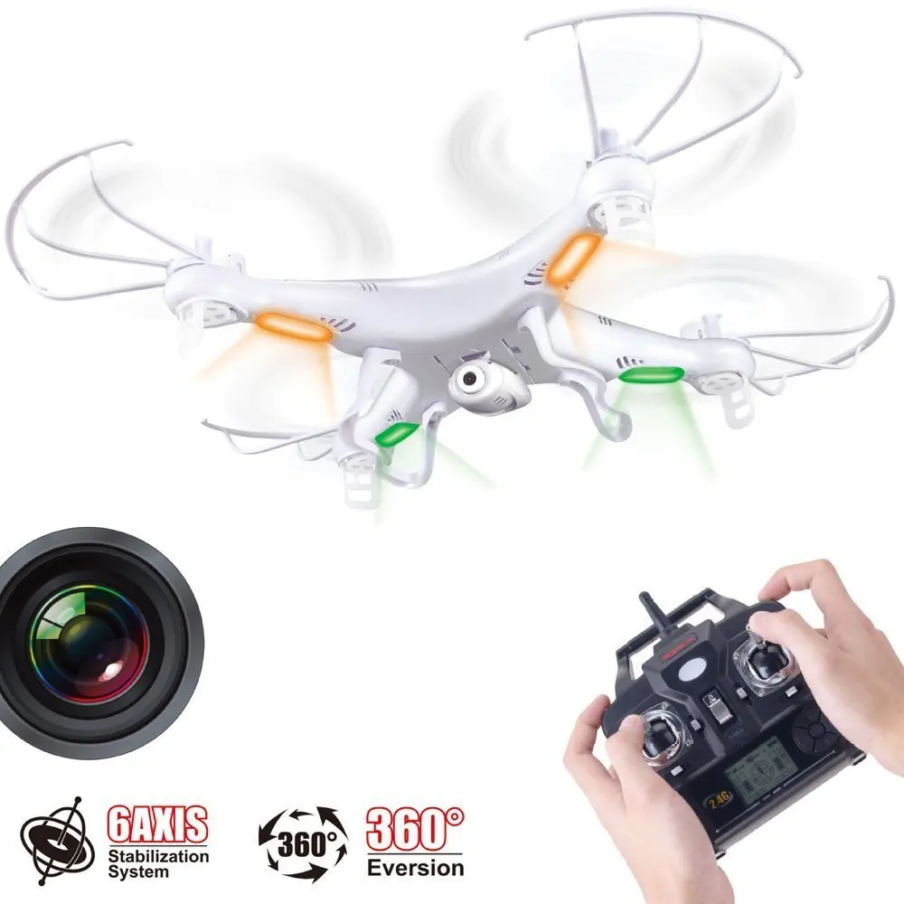 

Updated Version Syma X5C X5C-1 2.4G 6 Axis GYRO HD Camera RC Quadcopter RTF RC Helicopter with 2.0MP Camera