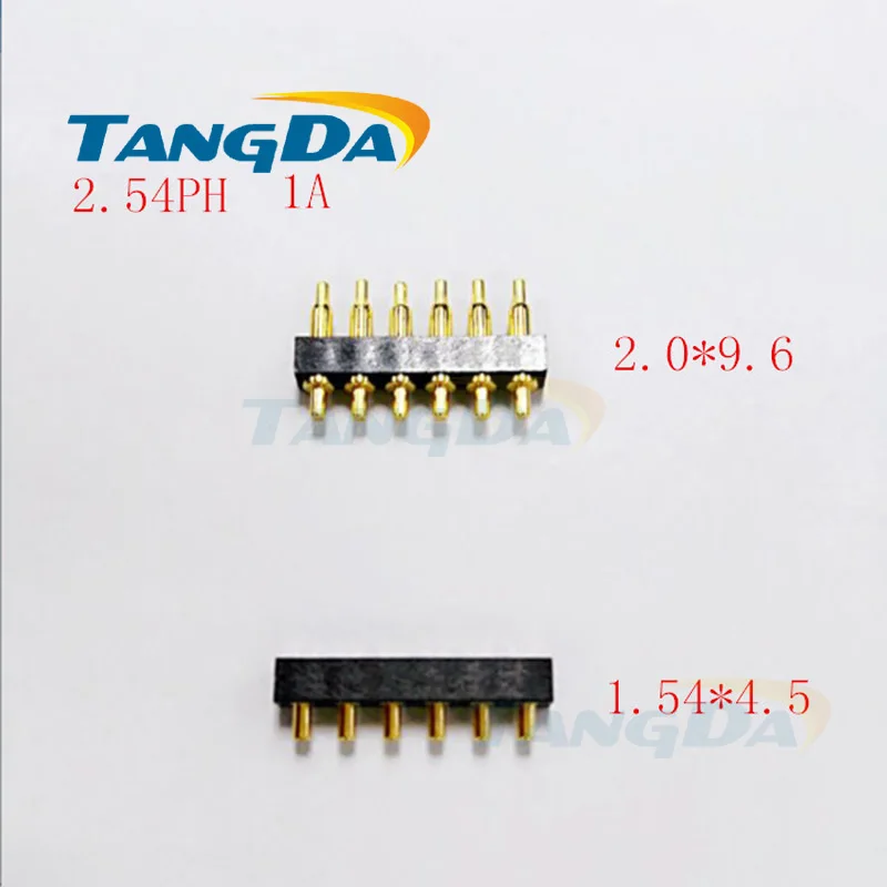 Tangda pogo pin connector 2*9.6 mm Current pin Battery pin Test thimble probe spacing:2.54 1A 90gf 1u