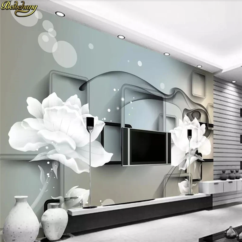 beibehang Custom wallpaper mural 3D transparent flower fantasy flower beautiful TV background wall papel de parede 3d wallpaper