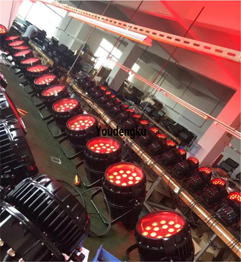 8 pieces 18pcs LED outdoor zoom par led water-proof par64 18x10w rgbw 4in1 led par light for outside