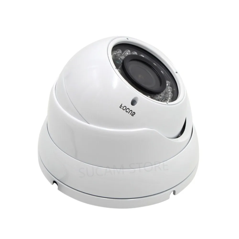 Imagem -03 - Varifocal Vigilância Cctv Câmera Home Security Vandalproof Infrared Dome Câmera 8512 mm Cor Branca 30m ir Distância 5mp Ahd