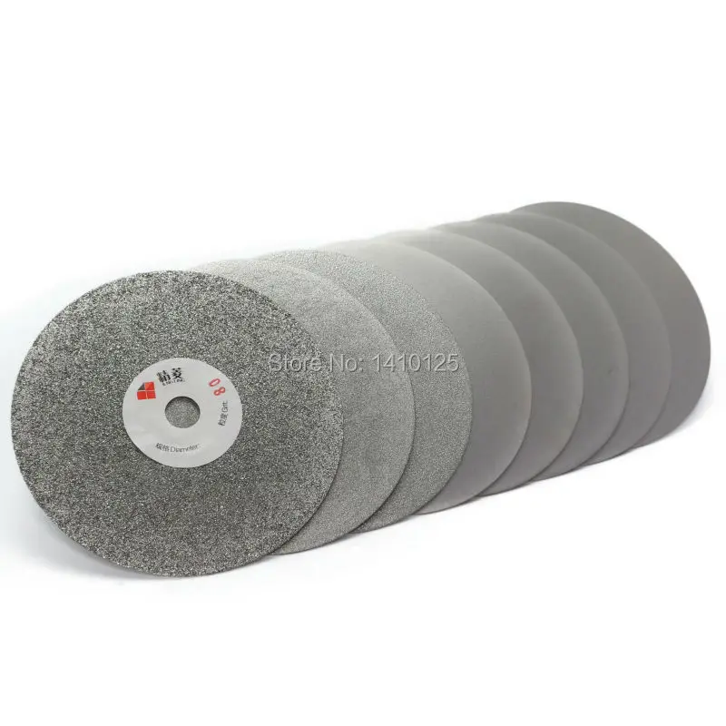 5 "cal 125mm Grit 60-3000 diamentowa tarcza szlifierska koło powlekane płaska tarcza Lapidary narzędzia kamień szlachetny biżuteria szklana