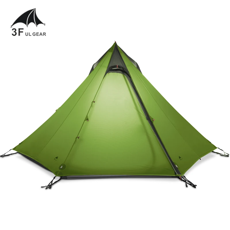 3F UL TEEPEE Pyramid Ultralight Tent 2-3 Person 15d Hiking Tents