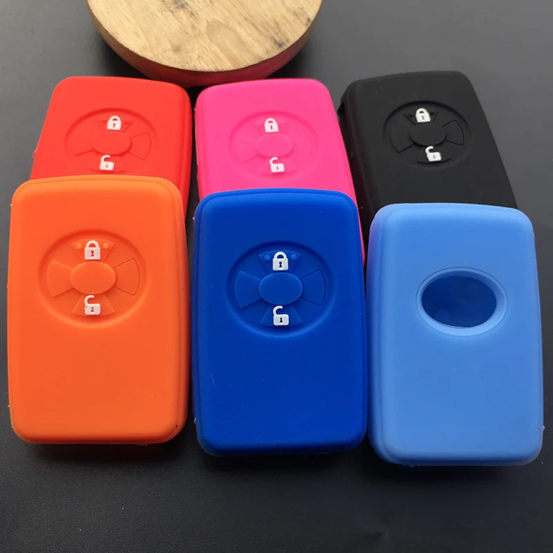 ZAD Silicone RUBBER car key cover case set shell for toyota Avalon Yaris Hybrid Crown Reiz Corolla RAV4 Yaris remote key cover