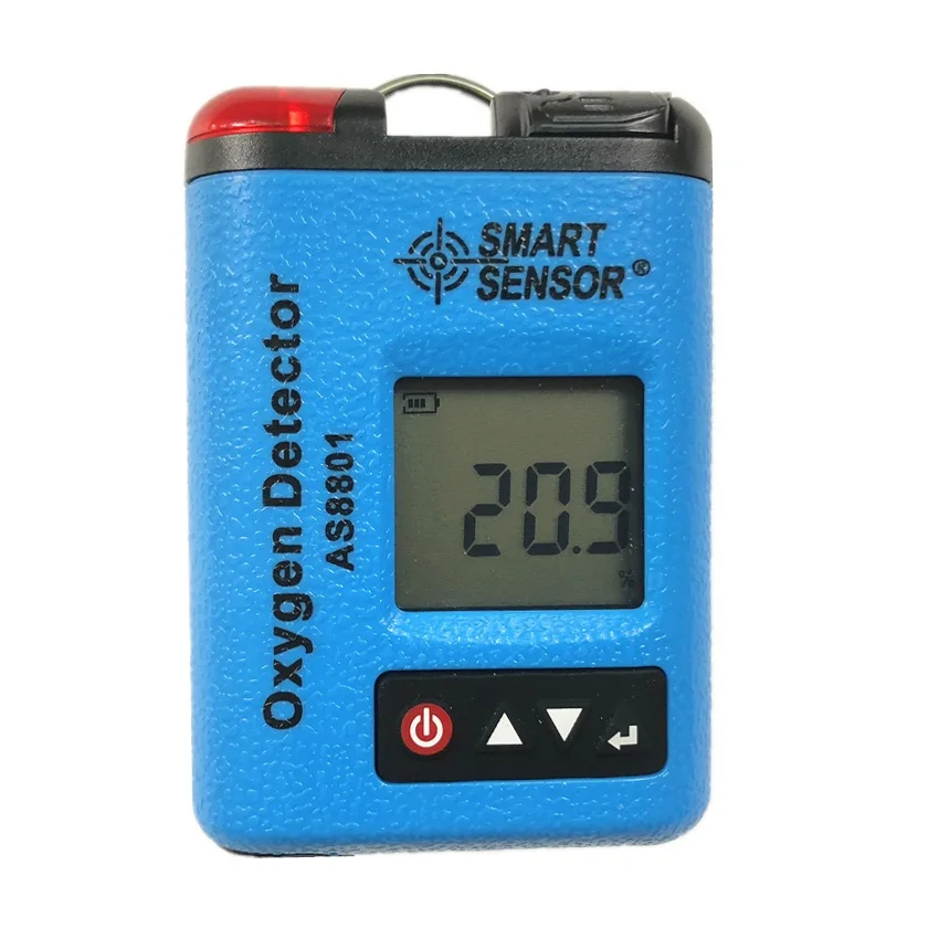 

AS8801 O2 Oxygen Meter Monitor Gas Leak Detector Industrial Digital Gas Analyzer Tester Sound Light Vibration Alarm