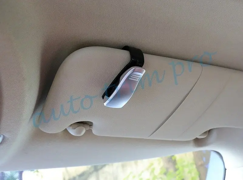 Vehicle Sun Visor Spectacles Clip Sunglasses Card Ticket Holder Accessories Silver Color