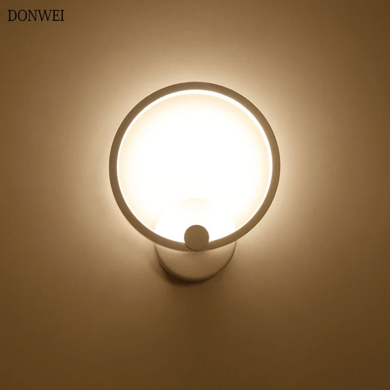 

DONWEI LED Wall Lamps AC85-265V Modern Simple Bedroom Bedside Lights Indoor Dining-room Corridor Stairway Led Wall Lighting