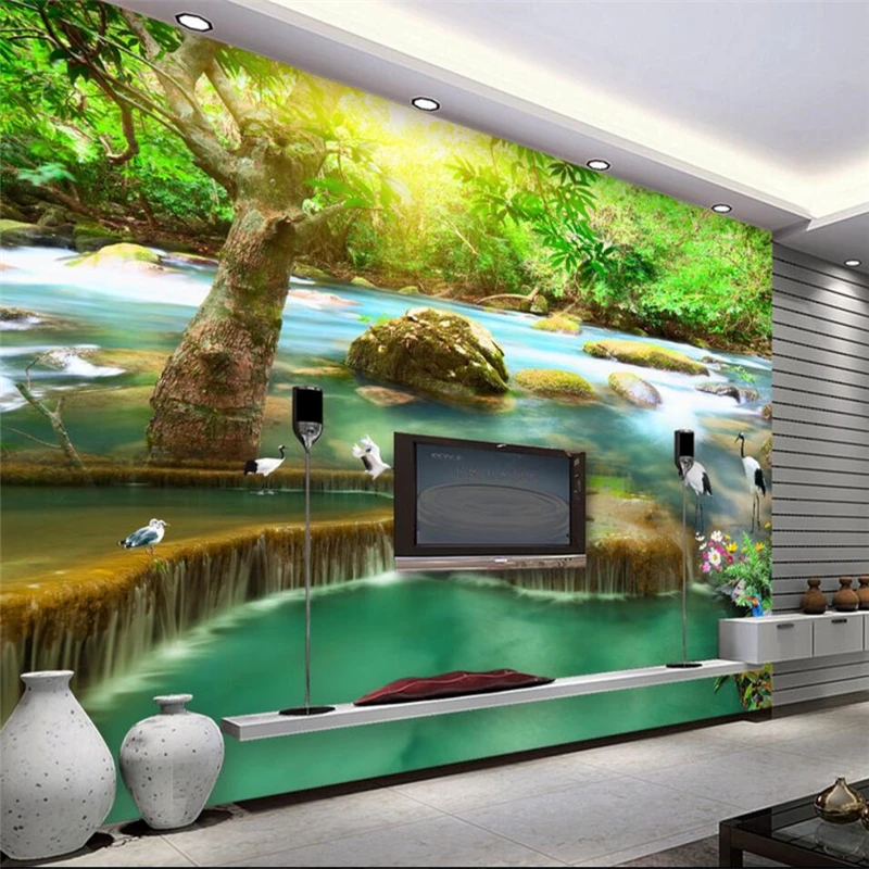 Beibehand-papel de parede cascata com guindaste