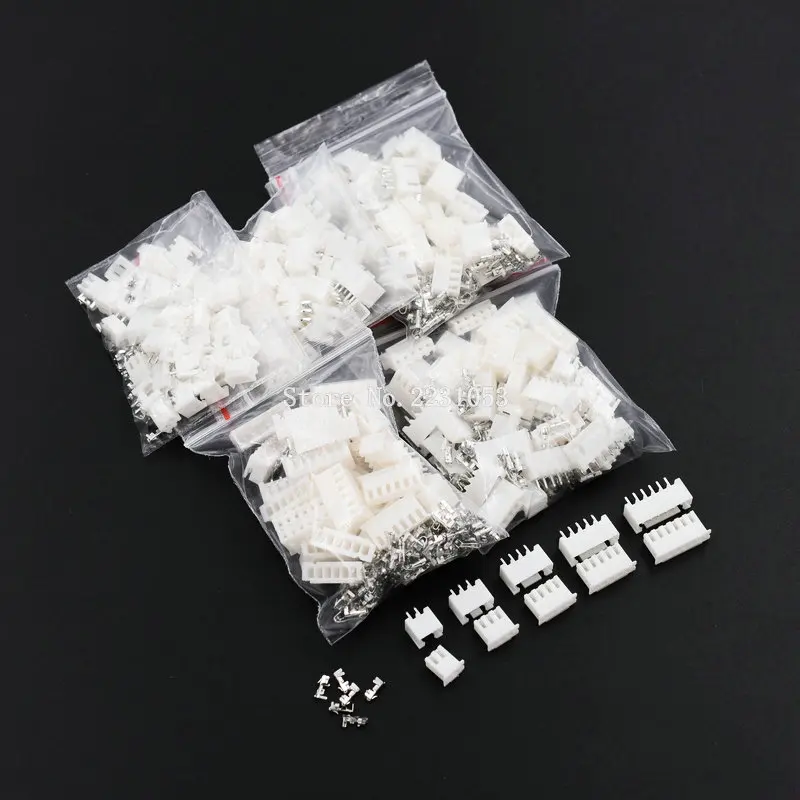 100Sets Mix Kit XH2.54 2P 3P 4P 5P 6P Connector Leads Header Housing Pin header Terminal Set