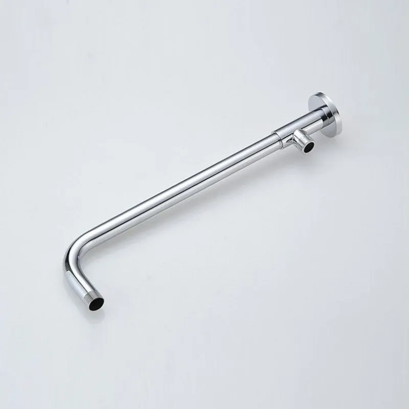 40CM Square Copper Shower Arm kit For Shower Head Holder Wall Mounted Chrome Plated Shower Bar Rod in Bathroom