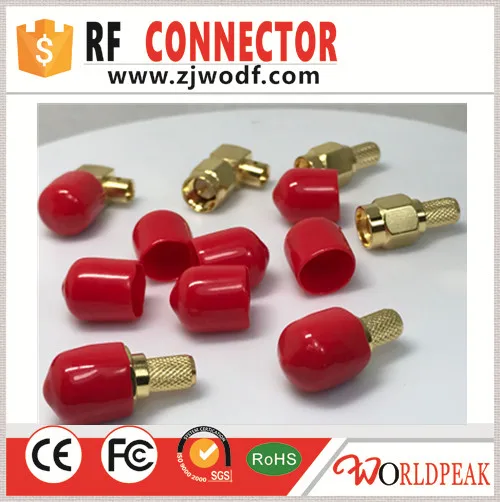 Free shipping 10 piece Red Color anti dust cap for SMA male connector protective cap