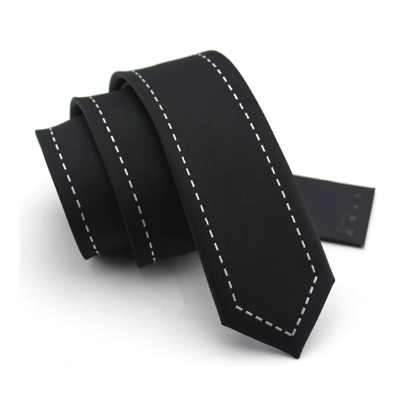 

High Quality Black retro Men's Narrow edition 5.5CM Tie Fashionable Shirt Accessories Business Banquet Hand knotting Necktie