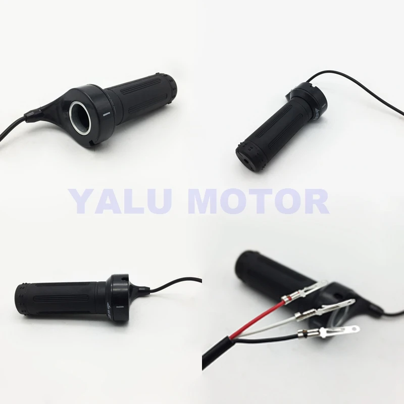 EBike Twist Throttle 24V 36V 48V Universal Hall Gas Knob with Power Switch for Handlebar Grip Gasgriff Electric Bicycle Scooter