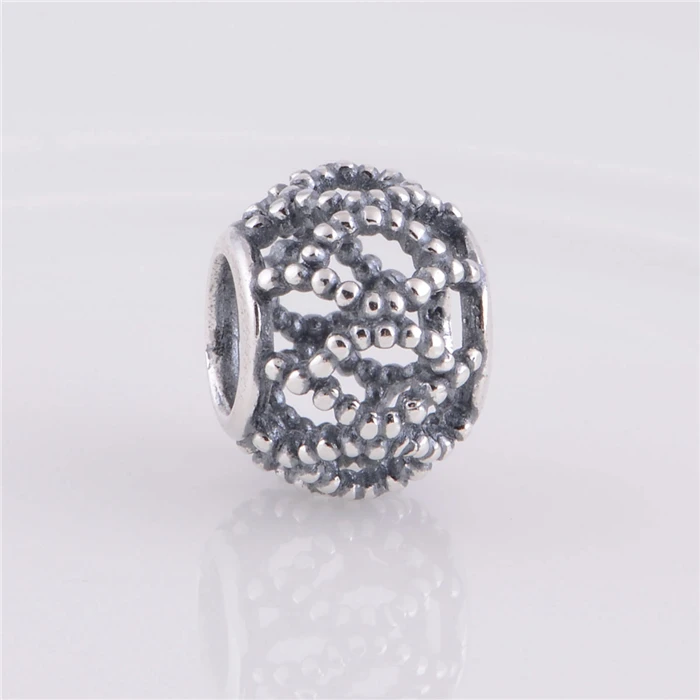 

NEW 925 Sterling Silver Openwork Pattern Charm Bead Fits Original Pandora Charm Bracelet DIY Jewelry Making LW229