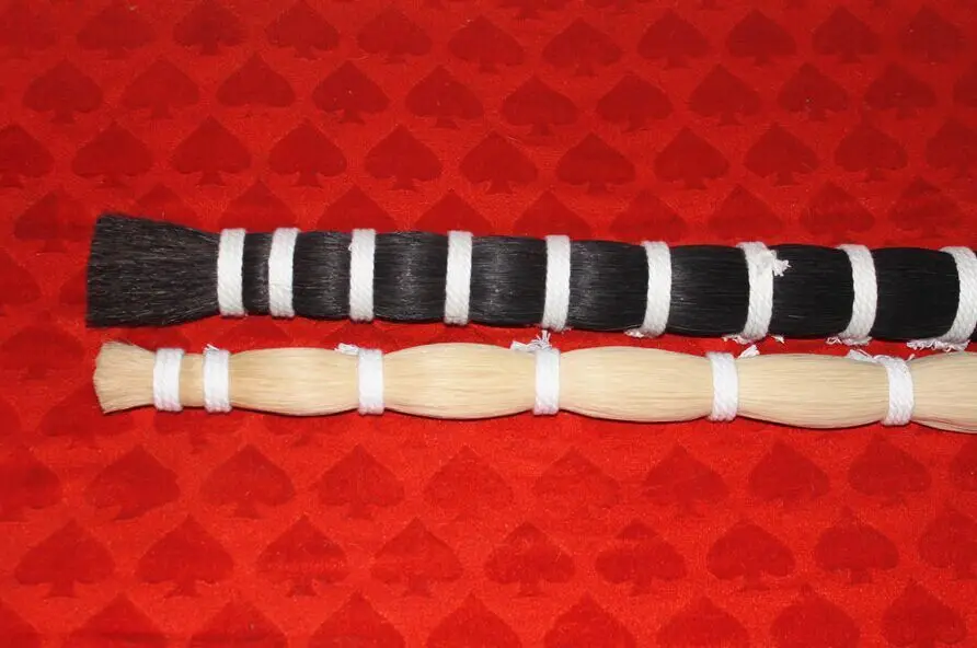 500g two colors violin Mongolia pure natural white / black 250g each bow hair ponytail 80-85 cm