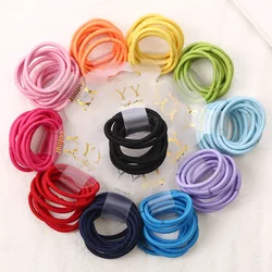 Fashion 10pcs/lot Children Headwear Candy Colored 3CM Elastic Ponytail Holders Accessories For Girls Kids Rubber Bands Tie Gum