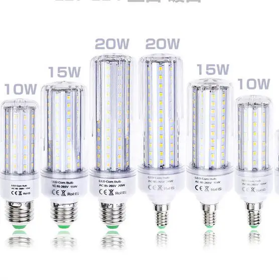 

LED light 85-265V 110V 220V E27 E14 B22 2835 SMD LED bulb 5W 10W 15W 20W LED lamp Energy saving corn Lampada desk reading