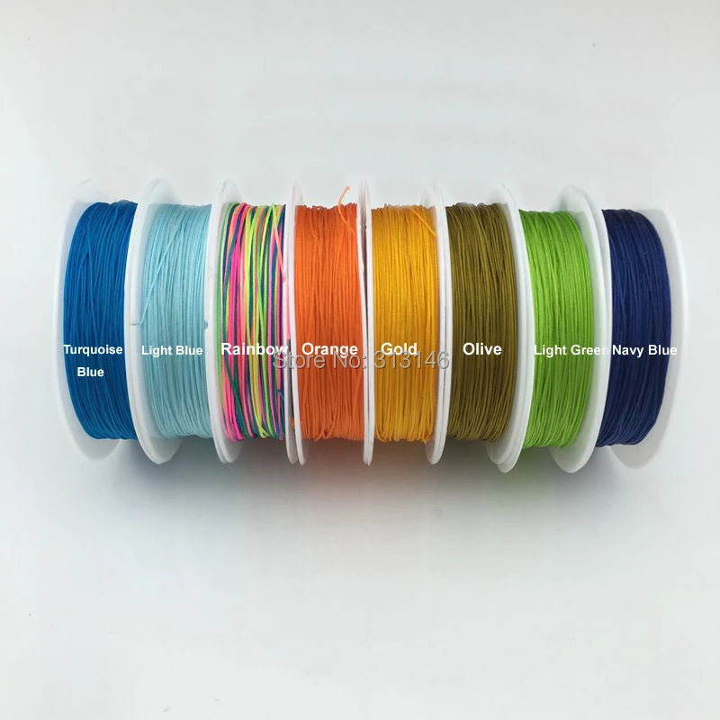 حبل مزين بالخرز من النايلون بعقدة صيني 10 متر/رول 0.4 مللي متر سلك مضفر من Kumihimo اصنعها بنفسك لصنع المجوهرات حبل مكرامية شامبالا