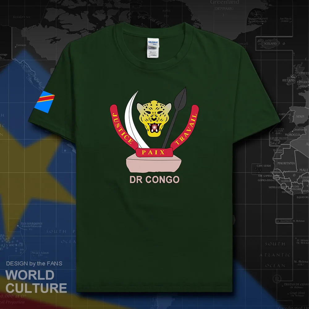 DR Congo men t shirts 2018 jerseys nation team cotton t-shirt gyms clothing country tops COD DRC DROC Congo-Kinsha Congolese 20