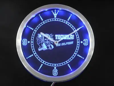 nc0383 TEQUILA Have You Hugged Your Toilet Today Neon Light Signs LED Wall Clock