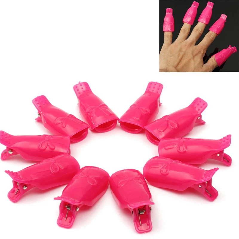 Dissolvant de Verhéritage à Ongles Gel UV Acrylique, réinitialisation à Tremper, Portable, Rose, Outil de Diagnostic, Vente en Gros, 10 Pièces