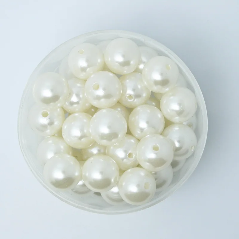 4-20mm Size Cabochon White Ivoy Color Pearl Imitation ABS Beads Round Loose Beads for Jewelry Marking DIY Earrings Bracelet