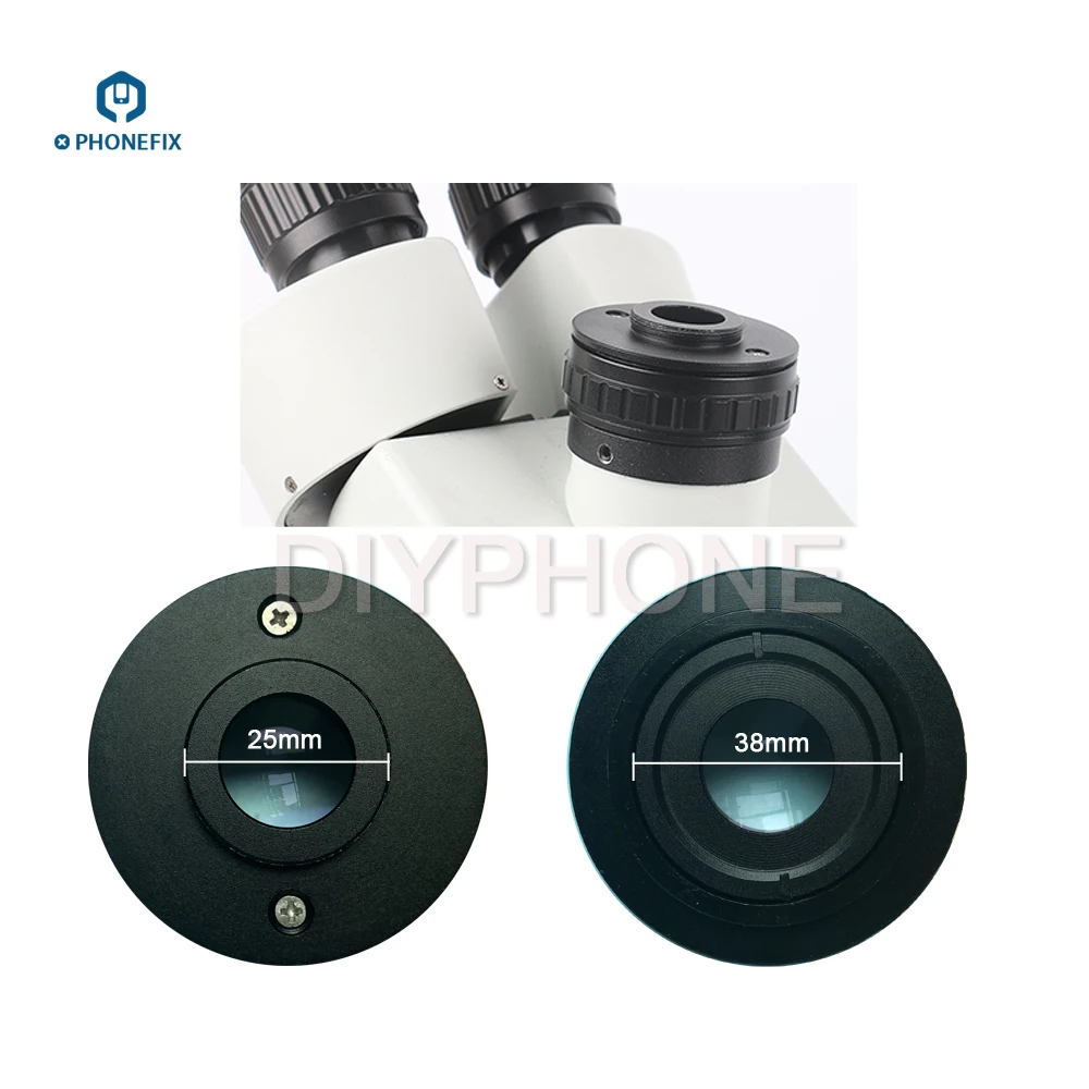 0.35X 0.5X C-Mount Lens adattatore per fotocamera HDMI per Simul Focal trinoculare Stereo Microscope HDMI VGA obiettivo adattatore per videocamera
