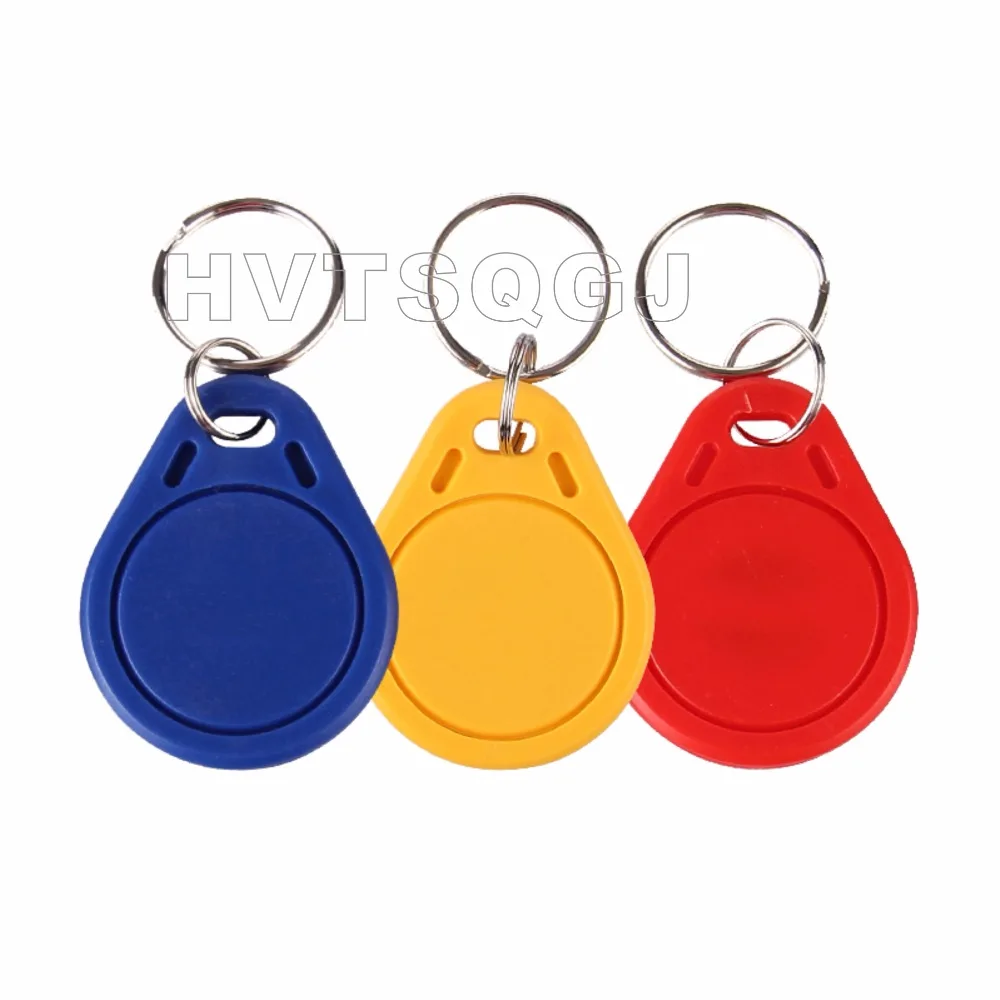 500pcs Free shipping 13.56MHz nfc 215 chip colorful custom RFID ABS keyfob/RFID keychain tag