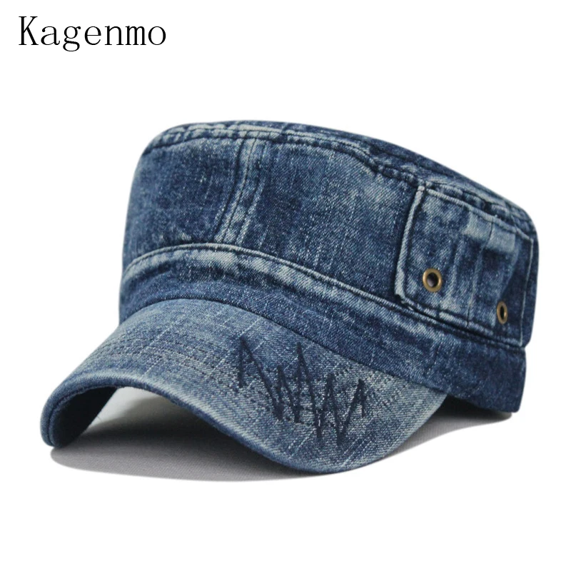Kagenmo Fashion washing old-fashioned denim breathable army cap leisure baseball cap 4color 1pcs brand new arrive