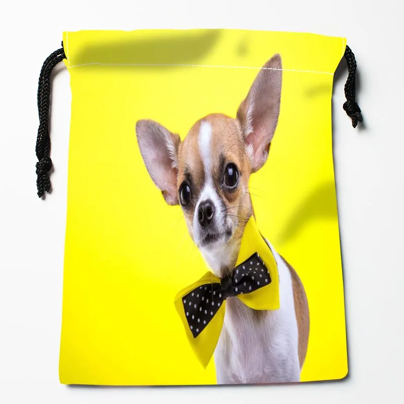 Custom Chihuahua Hond Trekkoord Tassen Custom Gedrukt Gift Bags Meer Grootte 18*22Cm Compressie Soort Zakken