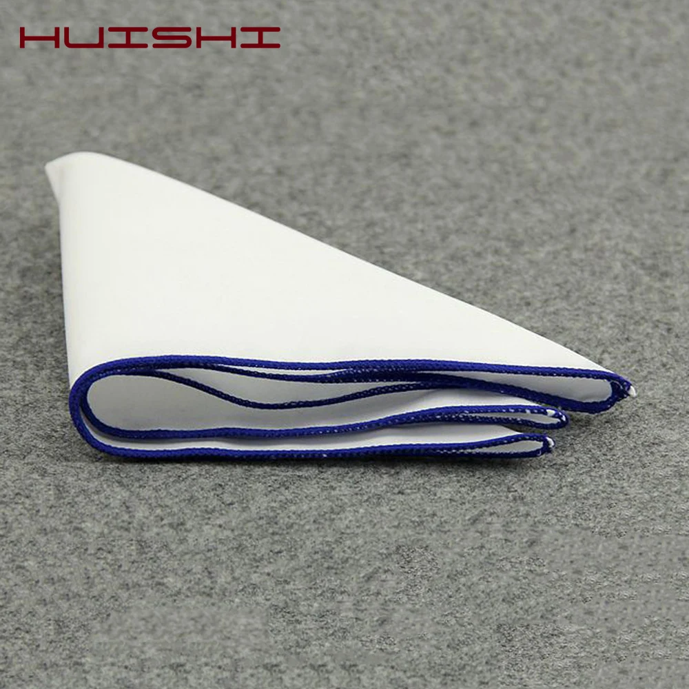 HUISHI Herren Baumwolle Hanky Weiß Tasche Platz Einfarbig Taschentuch 14 Farbe Hanky Baumwolle Für Männer Hochzeit Business Zubehör