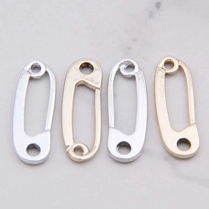 100pcs 28*8mm Q version of small pin drop oil pendants DIY alloy bracelet earrings accessories wholesale