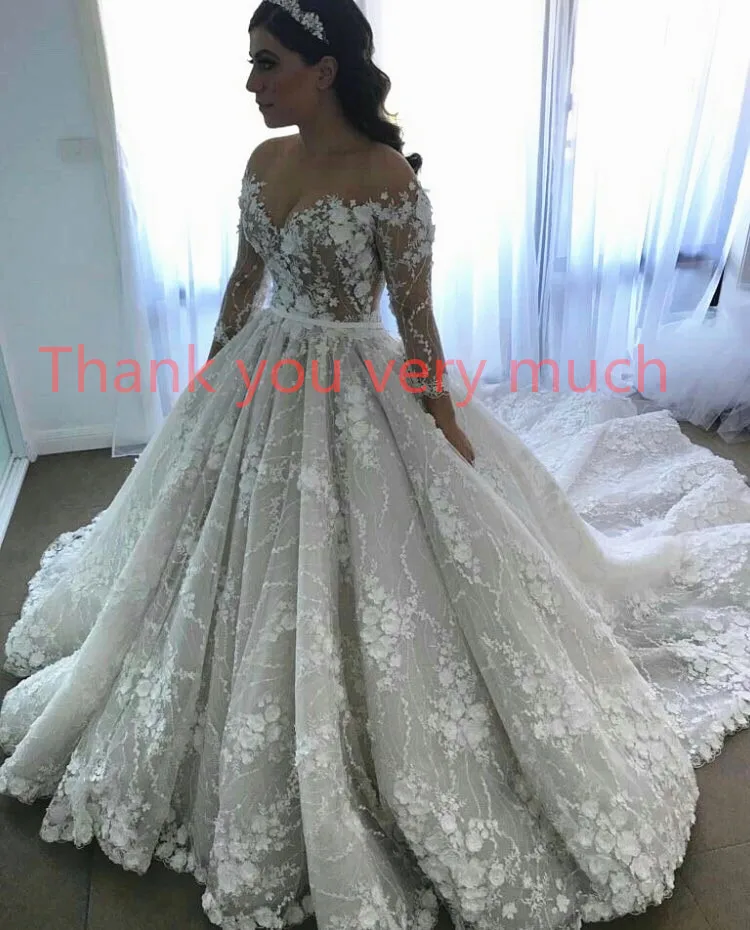 Weißer Spitzenstoff für Hochzeitskleider, 3D-Chiffonblumen, Perlenstickerei, Europäischer Spitzenstoff RS142 – Detail 2