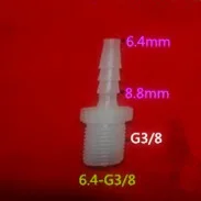 6.4mm * G3/8 "kết nối nhựa, Hose Adaptor, giảm nối, lắp đặt đường ống