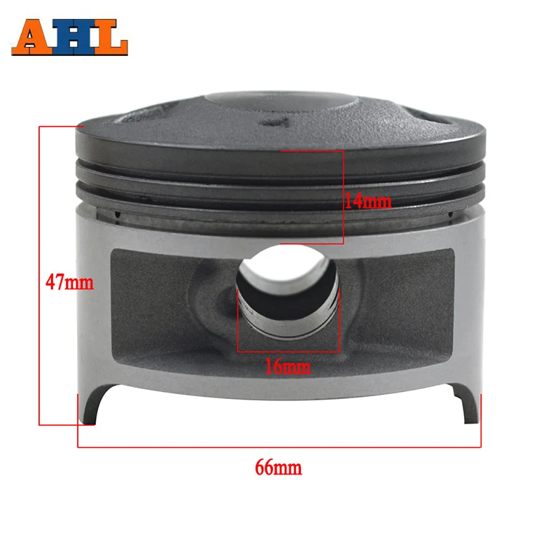 AHL Bore Size STD~+100 66mm~67mm Piston with Pin Rings Clip Kit For Suzuki DR200 42A DF200 VAN 200 SP200 DR200SE RV200 VanVan