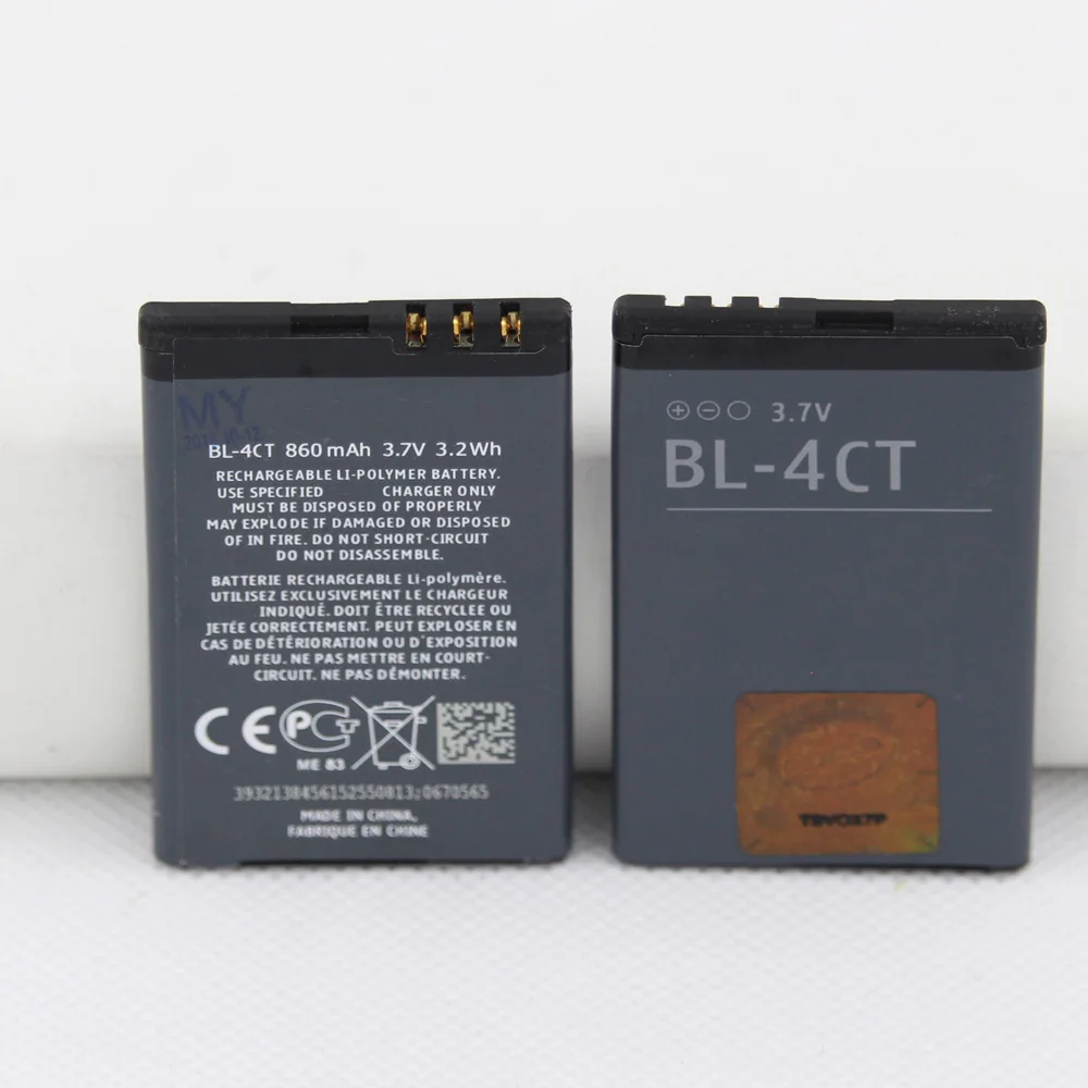 ISUNOO BL-4CT Phone Battery For NOKIA BL 4CT 5310 6700S X3 X3-00 7230 7310C 5630 2720 2720A 7210C 6600F 860mah Mobile Batteria