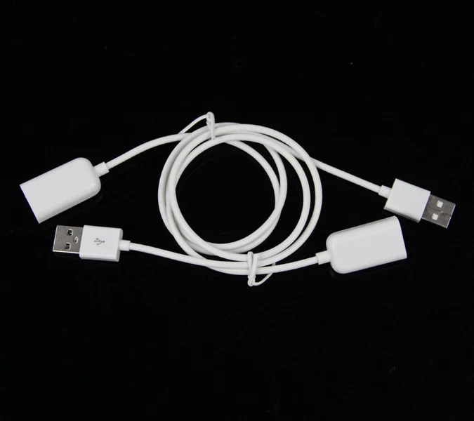 2pcs 50CM USB 2.0 Male to Female Extend Extension Cable Cord Extender For PC  phone tablet white