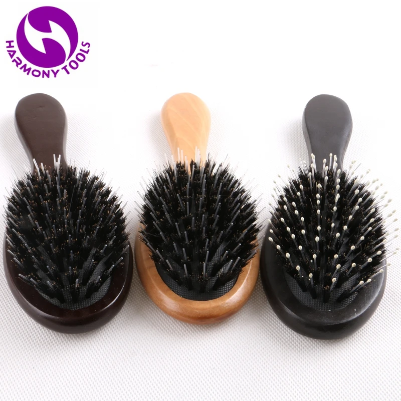 20 Pieces Wooden Handle Hairbrush Boar Bristle Hair Brush Comb with plastic pins for comb hair Professional Hair Tools