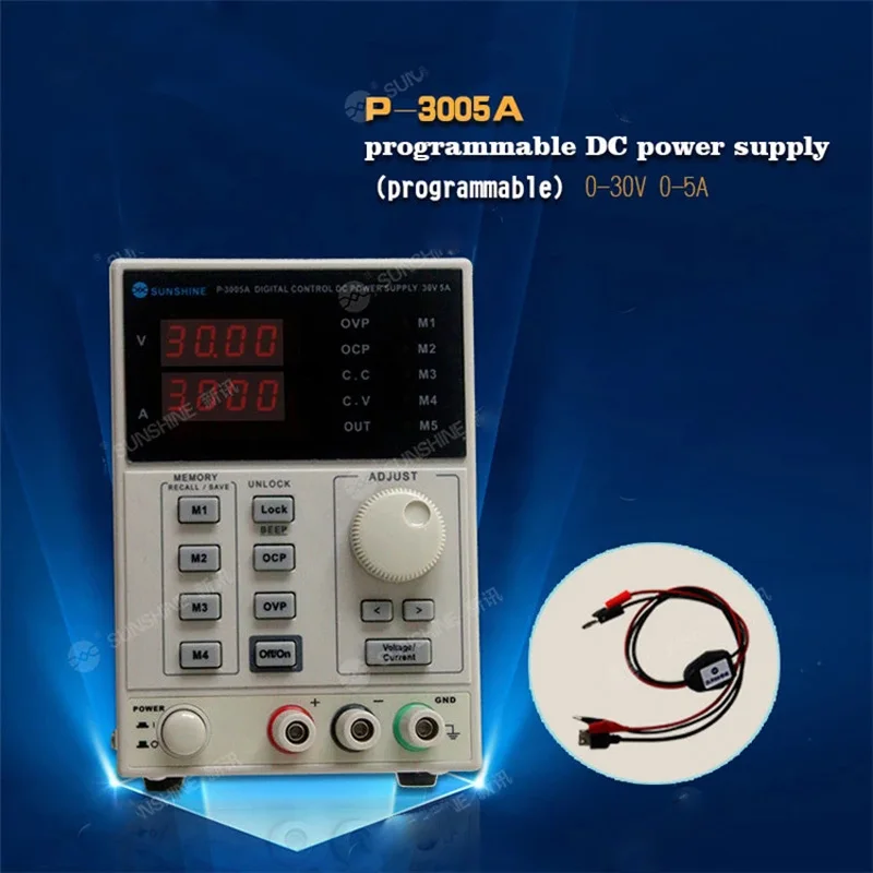 Precision 30V 5A DC Power Supply P-3005A Digital Programmable Adjustable 4 Bits Digital Accurate display Laboratory Power Supply