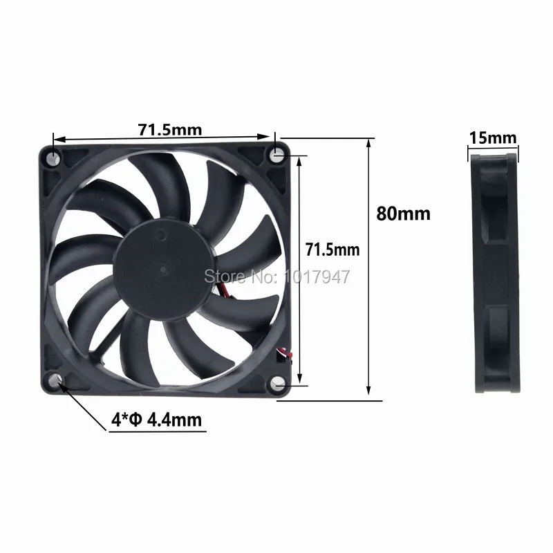 1 PCS Gdstime 8cm 80mm x 80mm x15mm New Case Cabinet Cooling Cooler Fan Kit 100v - 240V AC 31CFM 8015